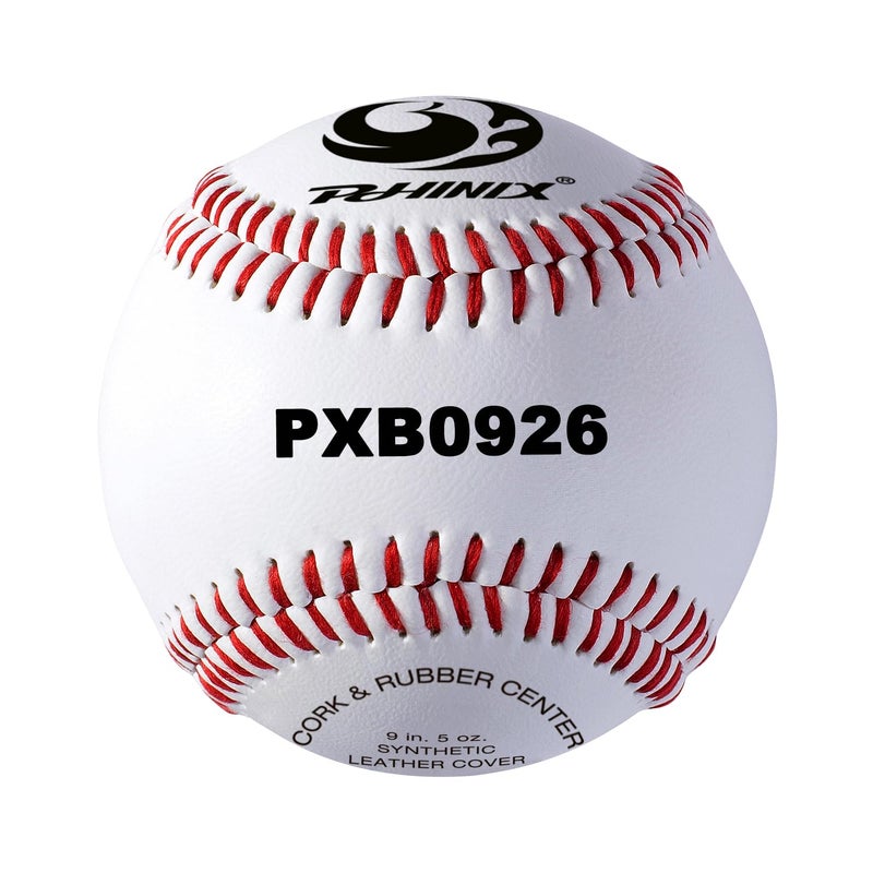 PHINIX Synthetic Leather Baseballs for Practice Recreation Use and Casual Games (PXB0926-One Dozen) (Box of 12) - Image 1
